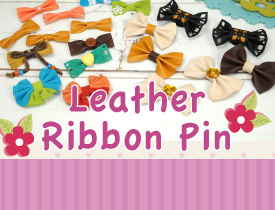 Leather Ribbon Pin