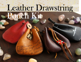 Leather Drawstring Pouch Kit