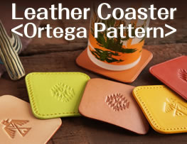 Leather Coaster <Ortega Pattern>