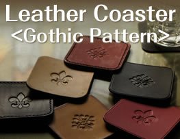 Leather Coaster <Gothic Pattern>