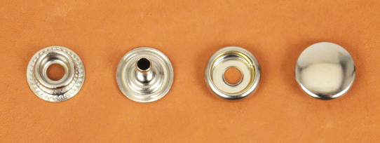 (J10) Brass Snap Fastener (LONG POST) - Nickel Plating - Large