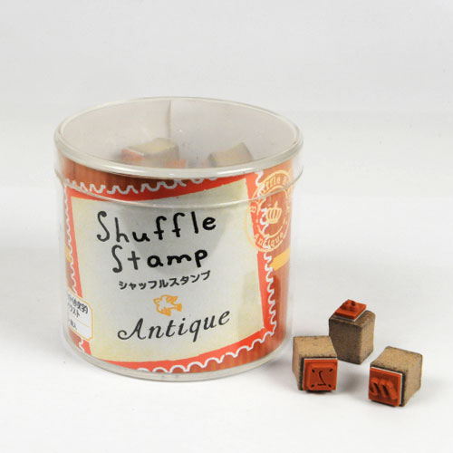 Shuffle Stamp - Antique Alphabets (Lower Case Letters) and Numbers