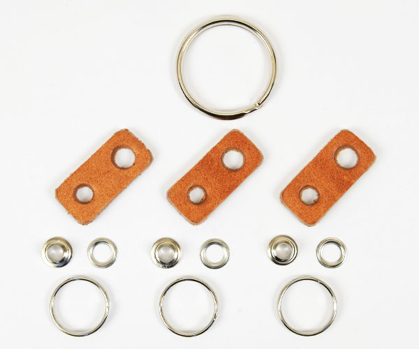 Leather Key Ring Kit - Hermann Oak Harness Leather