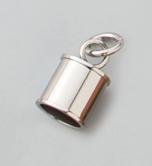 Leather Tassel Keychain ( Large ) Nickel
