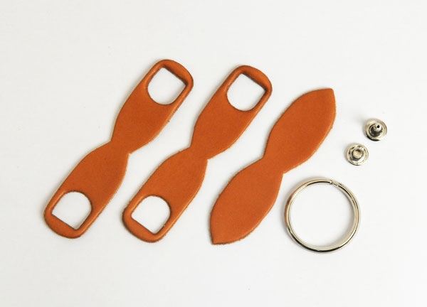 Leather Chain Keychain Kit - Long A1 - Hermann Oak Bridle Leather
