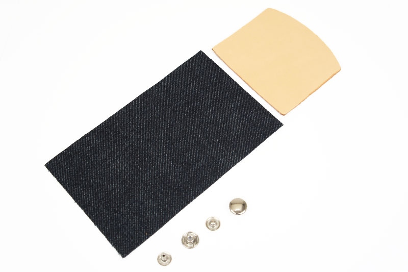 Okayama Denim x Leather <Coin Wallet Kit> - LC Tooling Leather Standard