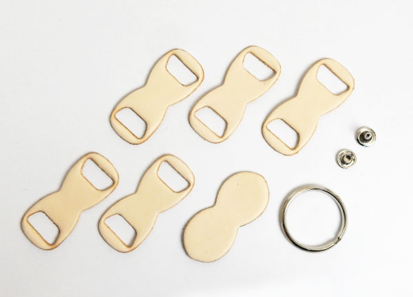 Leather Chain Keychain Kit - ＜Round B1＞ - LC Tooling Leather Standard