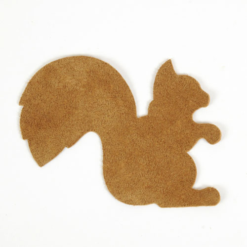 <Suede Leather>Animal Charm Squirrel