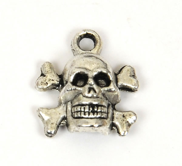 Pewter Charm - Skull & Crossbones