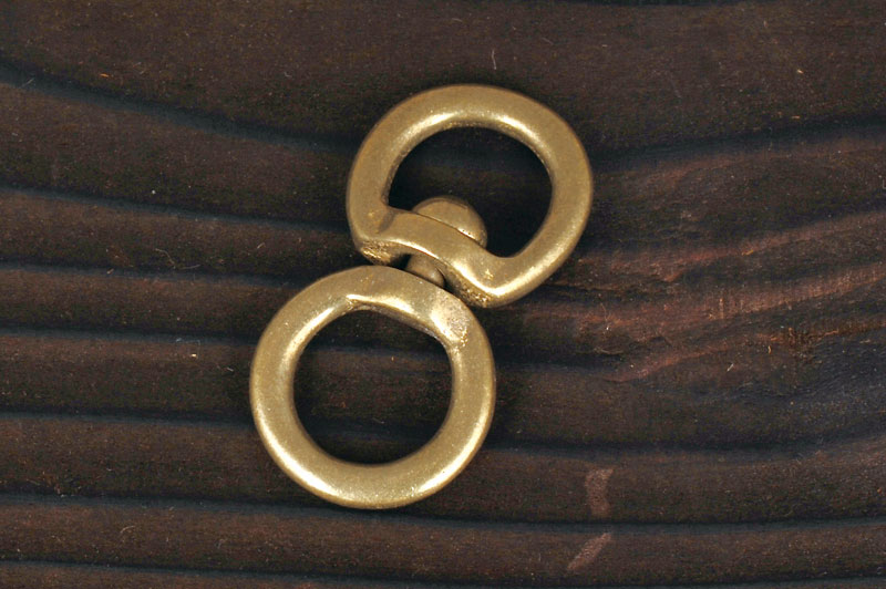 Swivel Double Rings Brass - 12 mm