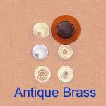 Snap Fastener - Antique Brass Plating - Small