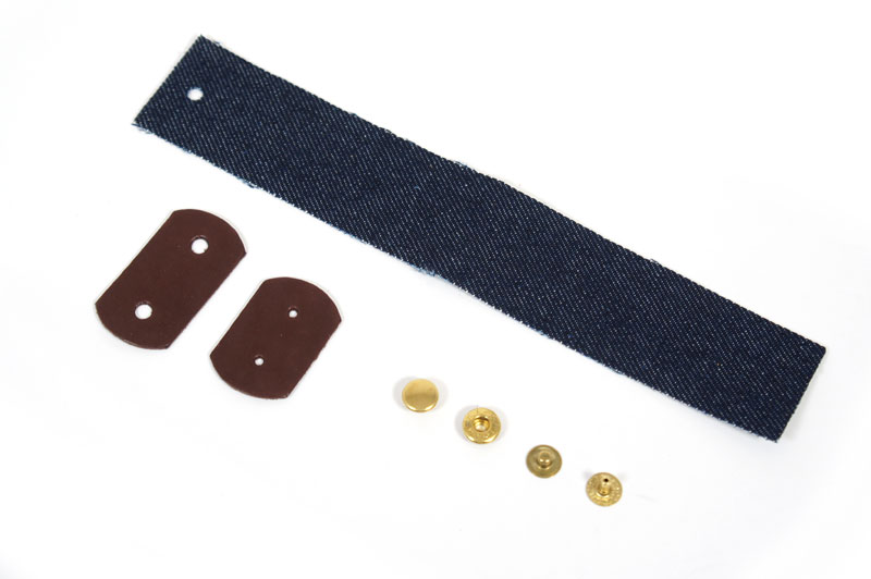 Okayama Denim & Leather Bracelet Kit - LC Tooling Leather Standard