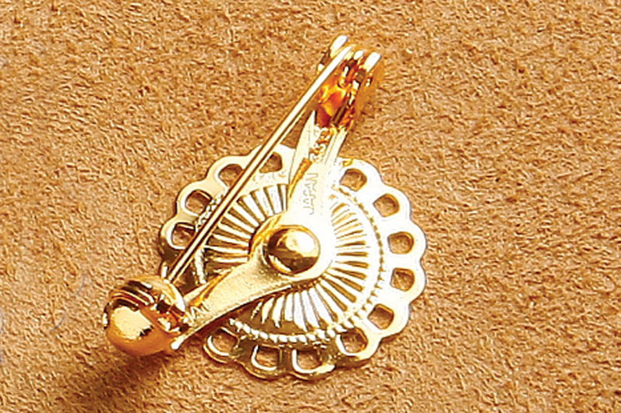 Flower Brooch Pin (5 pcs) - Gold -