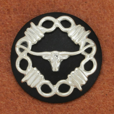 Steer With Barbwire Concho