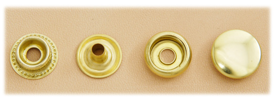 (J6) Brass Snap Fastener - Solid Brass - Large