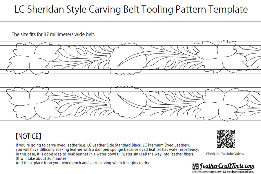 Free Download> LC Sheridan Style Carving Belt Tooling Pattern