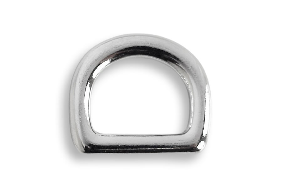 D-Ring - 16 mm - Solid Brass Chrome Plated