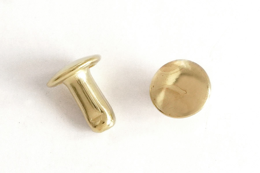 Double Cap Rivets 6mm Gold
