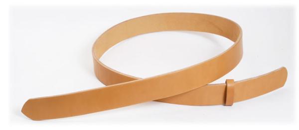 Hermann Oak UK Bridle Leather Belt Blanks H105cm x W3.5cm