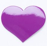 Leather Charms <Enamel> Heart (large)
