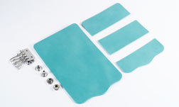 Key Case Kit - LC Premium Dyed Leather Struck Through