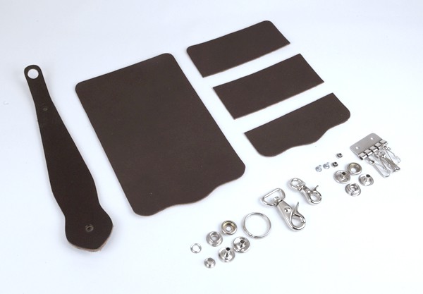 Key Case with Key Fob Kit - Hermann Oak Bridle Leather