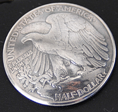 Old Walking Liberty Half Dollar Eagle Matte Finish <Screw Back>
