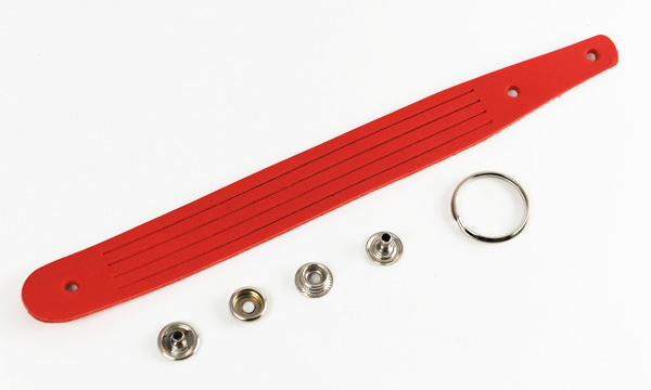 Braided Keychain Kit - LC Premium Dyed Leather Struck Through