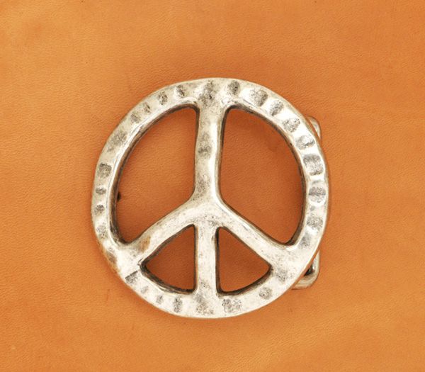 Peace Sign Trophy Buckle
