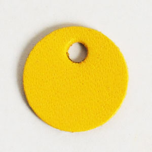 Leather Tag (Round Shape S) - Various Color Leather