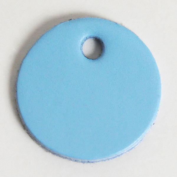 Leather Tag (Round Shape L) - Various Color Leather