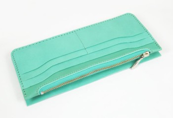 LC Long Wallet Semi Assembled Inner Parts with Zipper - LC Premium Dyed Leather Struck Through