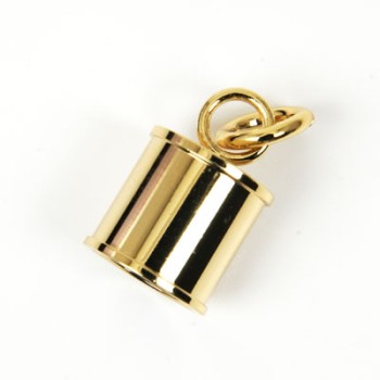 Leather Tassel Keychain ( Large ) Gold