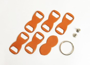 Leather Chain Keychain Kit - ＜Round B1＞ - Hermann Oak Bridle Leather