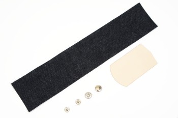 Okayama Denim & Leather Pen Case Kit - LC Tooling Leather Standard
