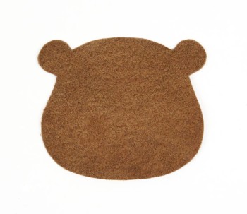 <Suede Leather>Animal Charm (Bear Head Type A)
