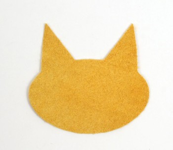 <Suede Leather>Animal Charm (Cat Head Type B)