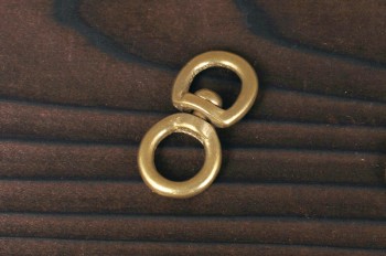 Swivel Double Rings Brass - 10 mm