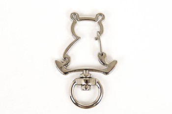 Decorative Keychain Bear - Nickel -(1 pc)