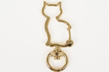 Decorative Keychain Cat - Gold -