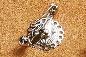 Flower Brooch Pin (5 pcs) - Nickel -