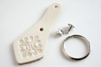 KEYCHAIN KIT - Diamond Shape(S) <Gothic Pattern GF01>LC Tooling Leather Standard(5 sets)