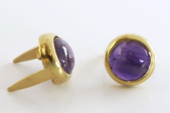 Genuine Gemstone Spots - Brass Ring (7 mm)