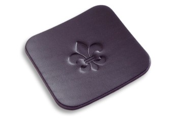 Leather Coaster <Gothic Pattern GLY01> - LC Premium Dyed Leather Struck Through