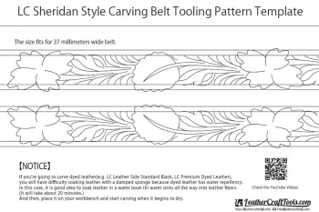 <Free Download> LC Sheridan Style Carving Belt Tooling Pattern Template