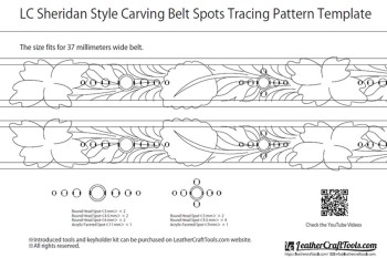 <Free Download> LC Sheridan Style Carving Belt Spots Tracing Pattern Template