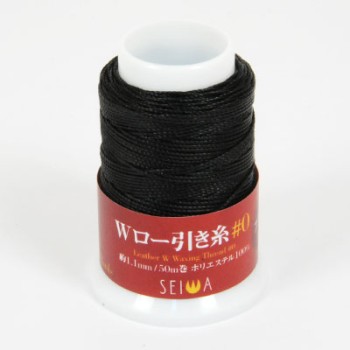 ＜OUTLET SALE＞Seiwa Waxed Thread (50 m) #0 (1.1mm×50m) Black