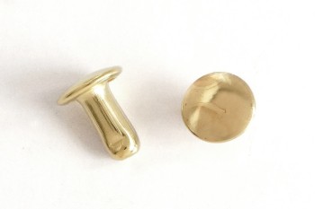 Double Cap Rivets 6mm Gold