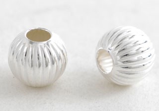 Silver Beads - Shell Shape