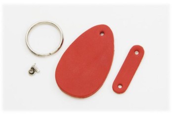 Keychain Kit <Drop Type>LC Premium Dyed Leather Struck Through